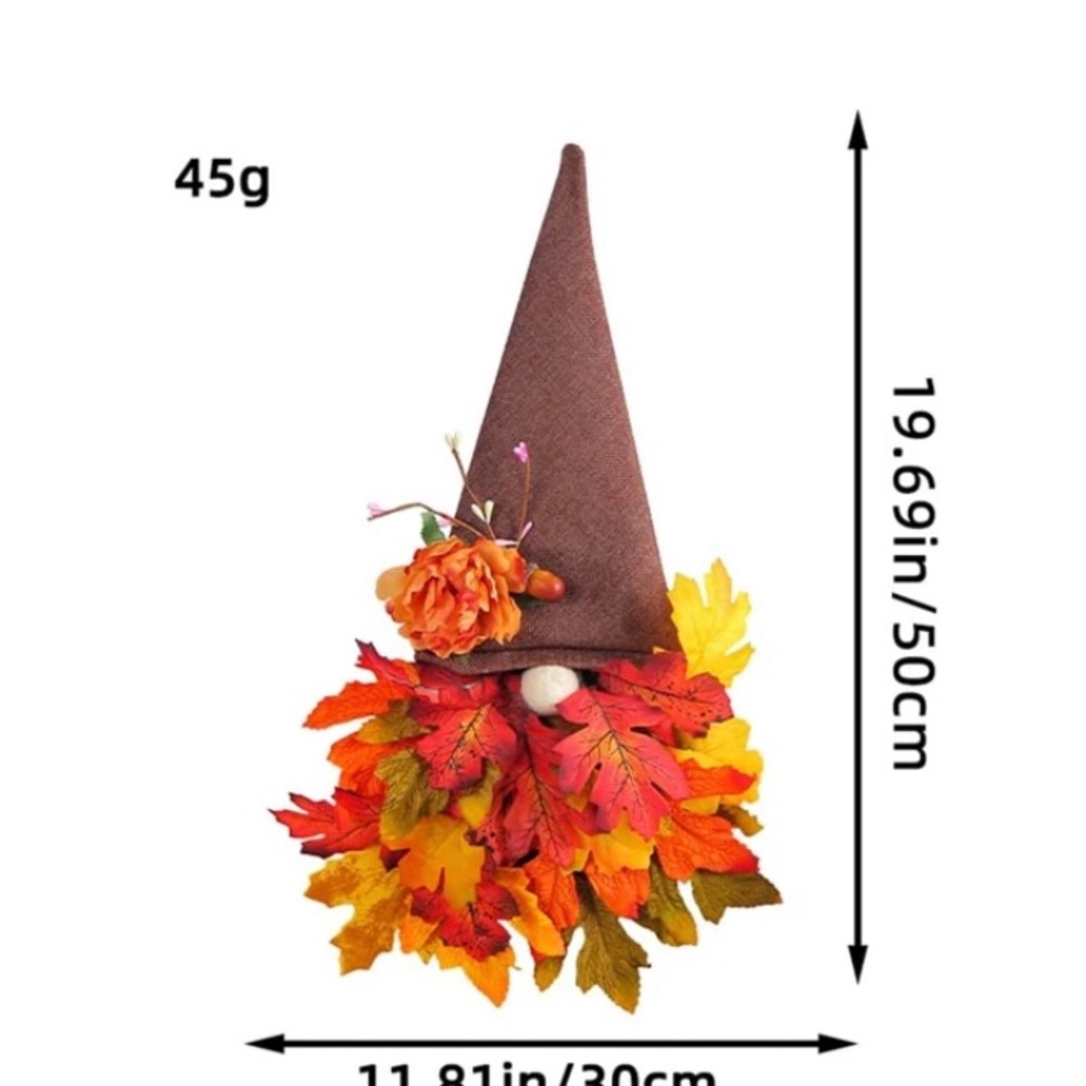 Autumn Maple Leaves Wreath For Front Door/Back Door Decoration - Picture 2 of 6